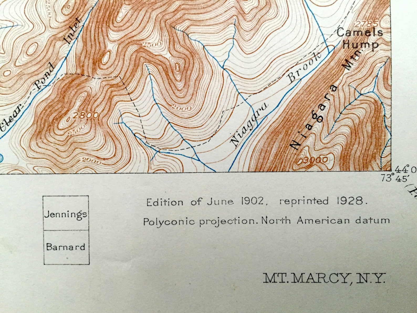 Antique Mount Marcy New York 1902 US Geological Survey Etsy
