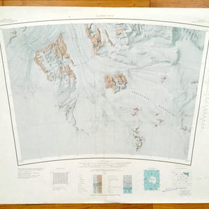 Ancienne carte topographique de Plunket Point, Antarctique, 1965 US Geological Survey - Grosvenor Mountains, Dominion Range, Shackleton Ice Falls