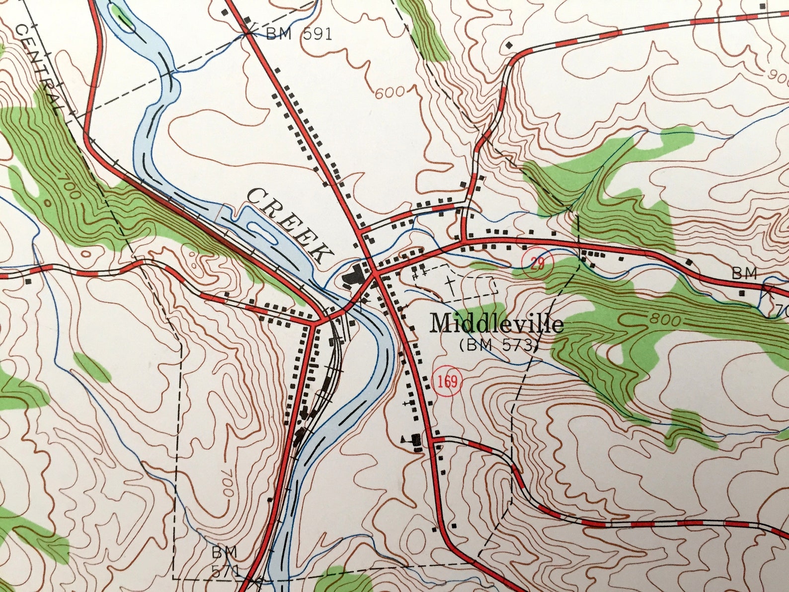 Antique Middleville New York 1943 US Geological Survey Etsy