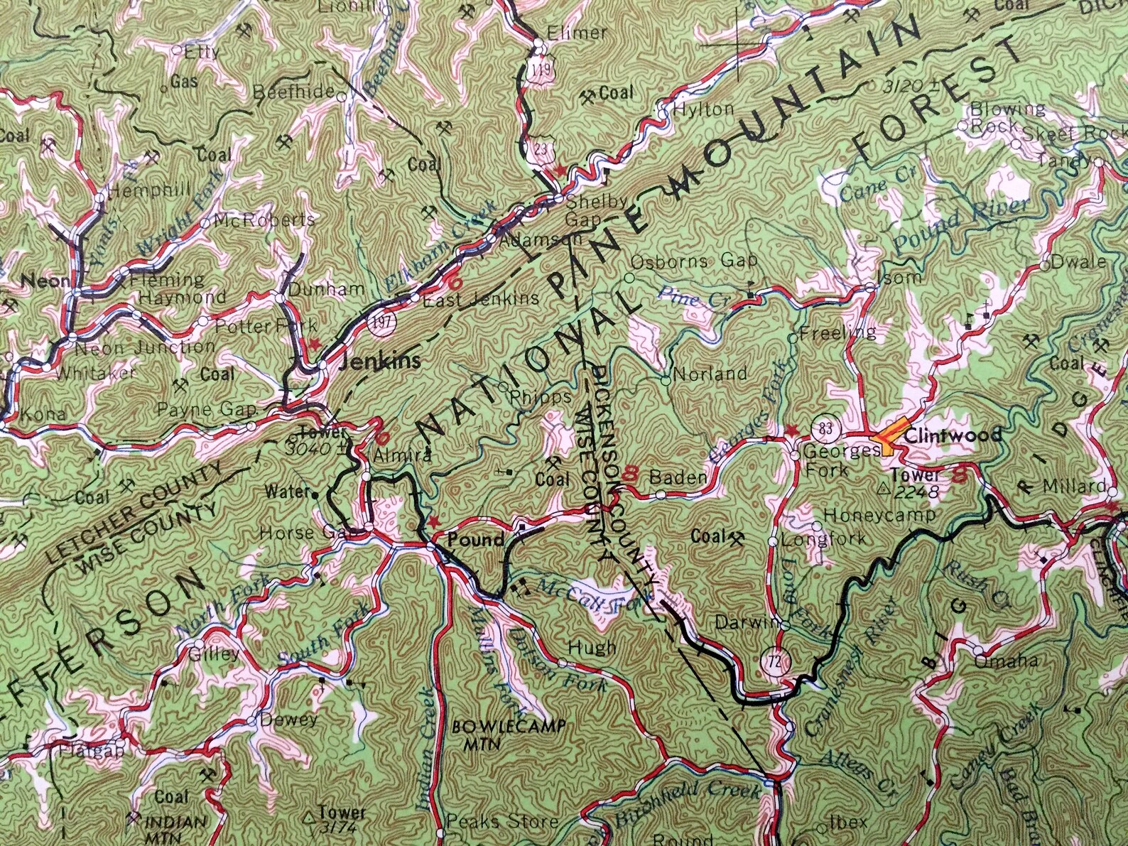 Antique Jenkins Kentucky 1960 US Geological Survey Etsy