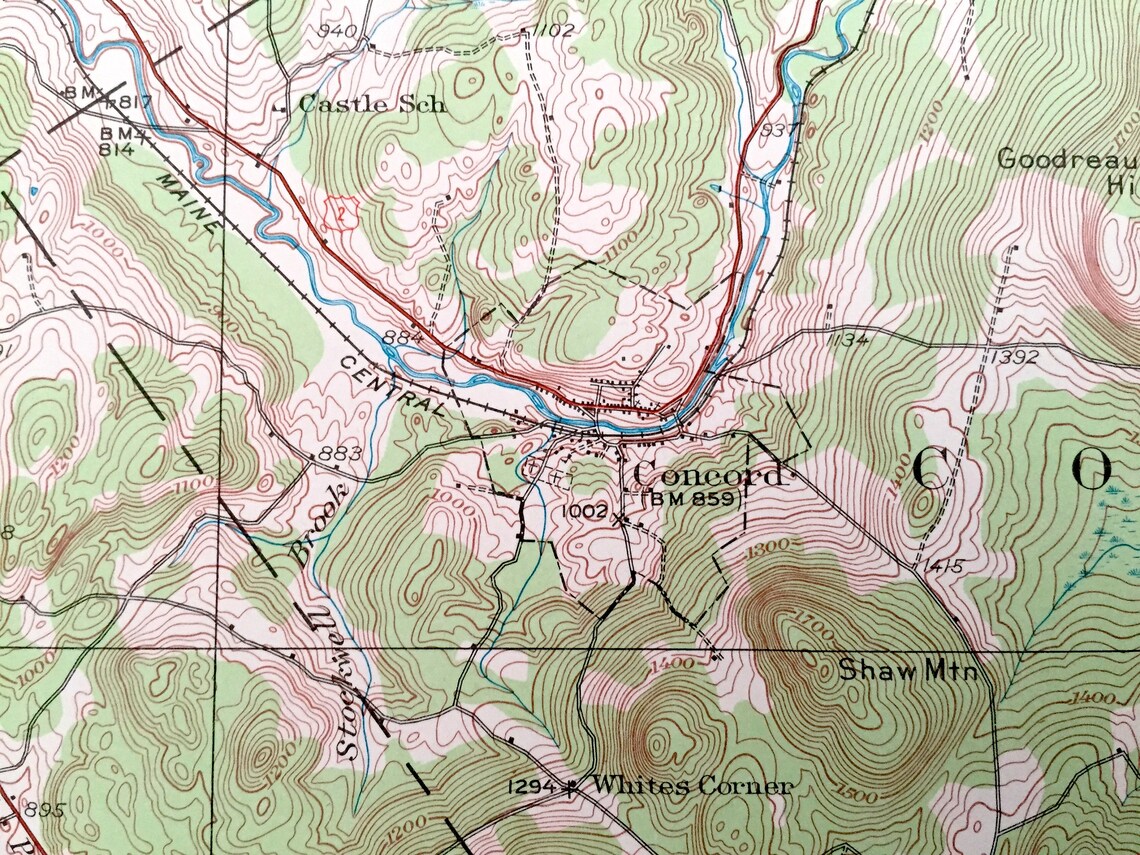 Antique Littleton New Hampshire 1932 US Geological Survey Etsy