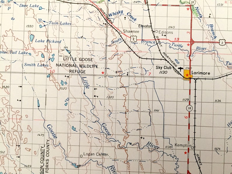 Antique Grand Forks North Dakota 1952 US Geological Survey Etsy