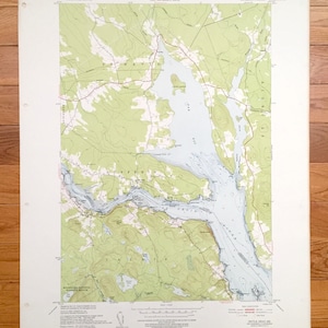 Antiker Devils Head, Maine 1949 US-Amerikanisches Erhebungsgebiet Topographic Map – Washington County, Calais, ME, Charlotte County, New Brunswick