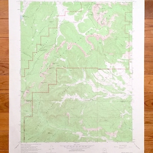 Antike Bryce Point, Utah 1966 US Geological Survey topographische Karte – Garfield, Kane County, Dixie National Forest, Canyon, Park, Pink UT