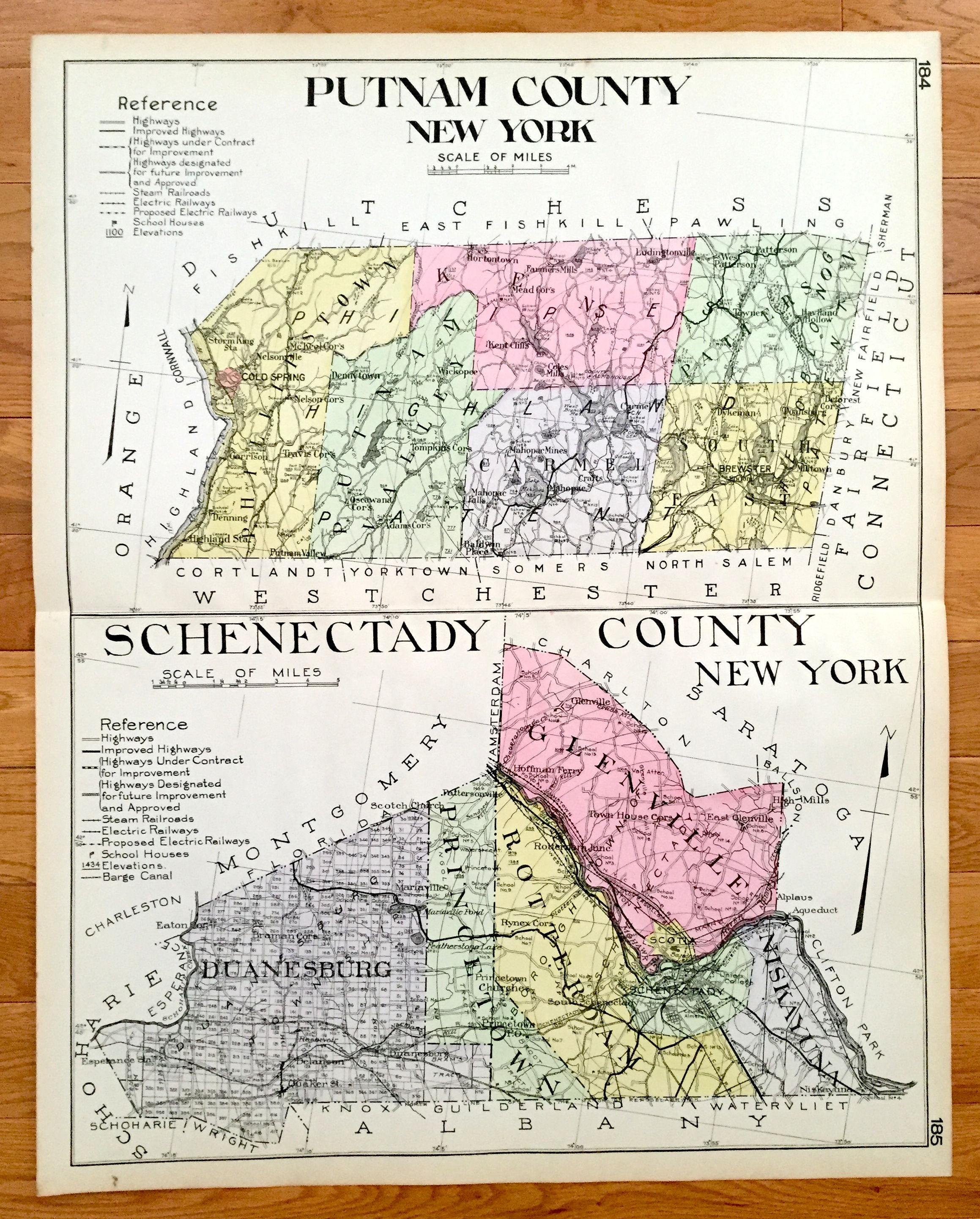 Antique Putnam & Schenectady County New York 1912 New Century Etsy