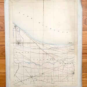 Antike Gary, Indiana 1900 US Geologische Erhebung - Topographische Karte - Lake County, Michigan, Calumet, East Chicago, Ross, Hobart,Livercover, IN