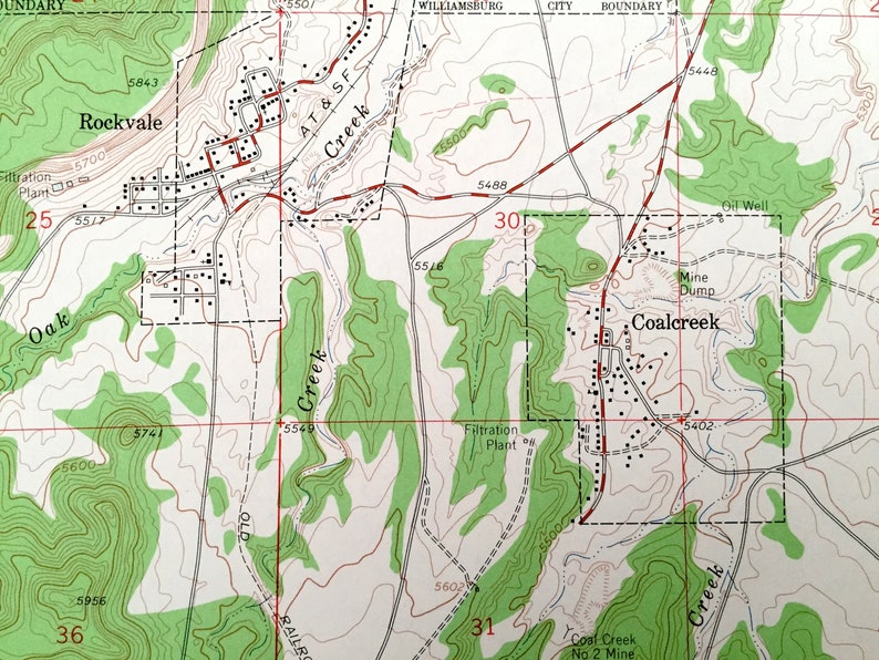 Antique Rockvale Colorado 1959 US Geological Survey Etsy