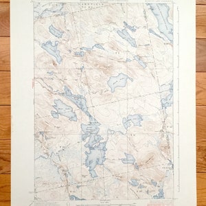 Antique Nicatous Lake, Maine 1934 US Geological Survey Topographic Map – Washington, Hancock, Penobscot County, West, Duck, Sysladobsis, ME