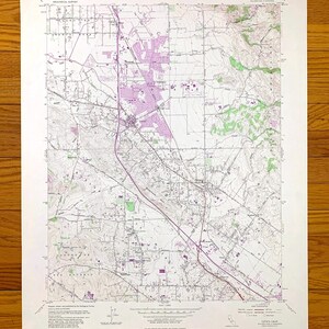 Antike Cotati, Kalifornien 1954 US Geologische Dienst Topographische Karte – Sonoma County, Rohnert Park, Penngrove, Santa Rosa, Petaluma, CA