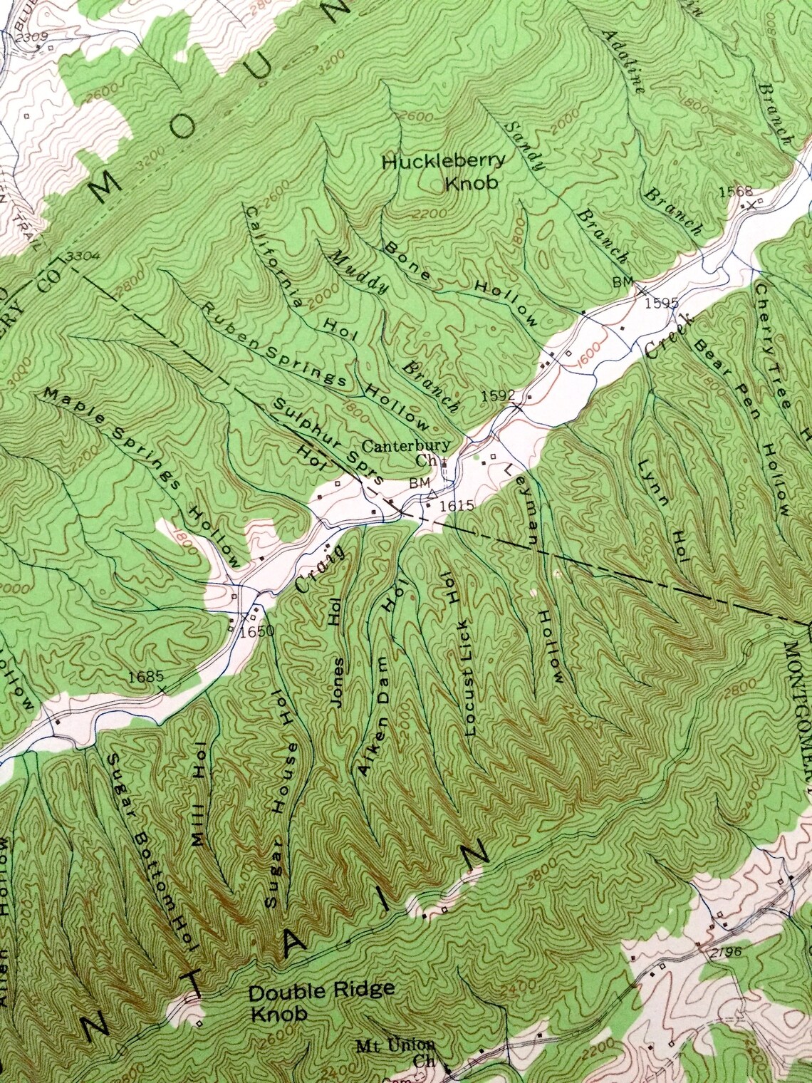 Antique Waiteville West Virginia 1951 US Geological Survey Etsy