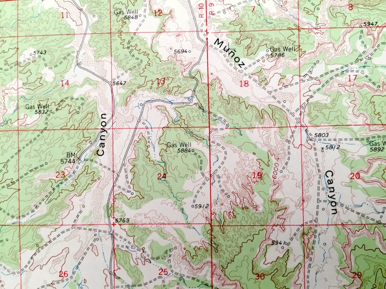 Antique Bloomfield New Mexico 1960 US Geological Survey Etsy