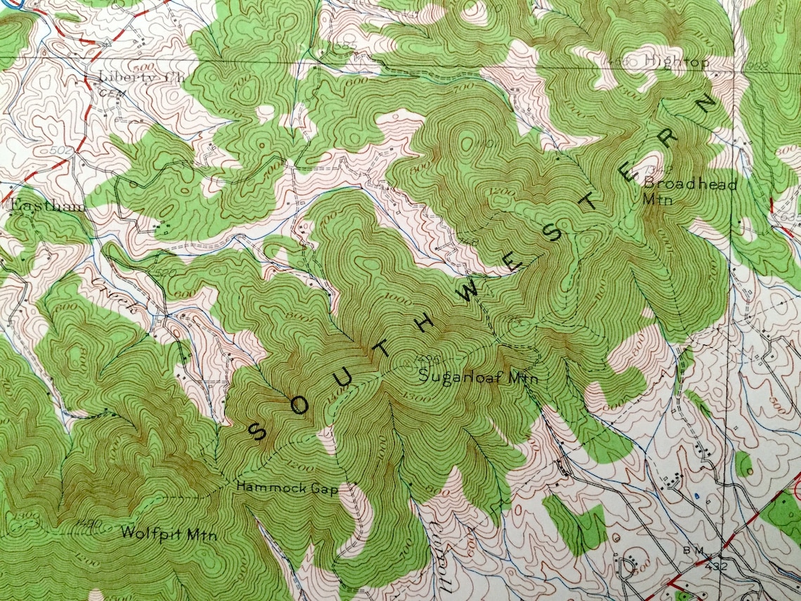 Antique Charlottesville Virginia 1949 US Geological Survey Etsy