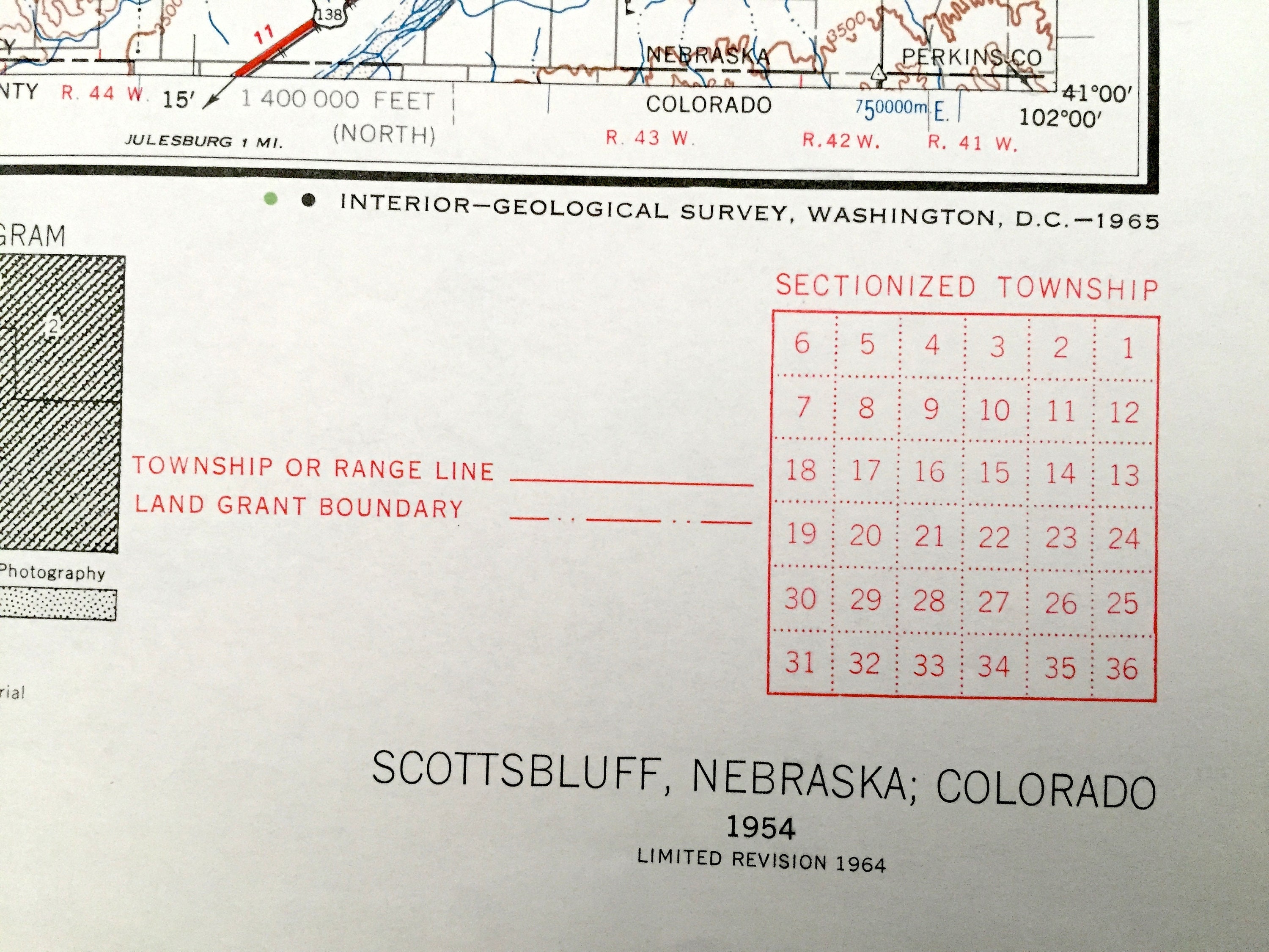 Antique Scottsbluff Nebraska 1954 US Geological Survey Etsy
