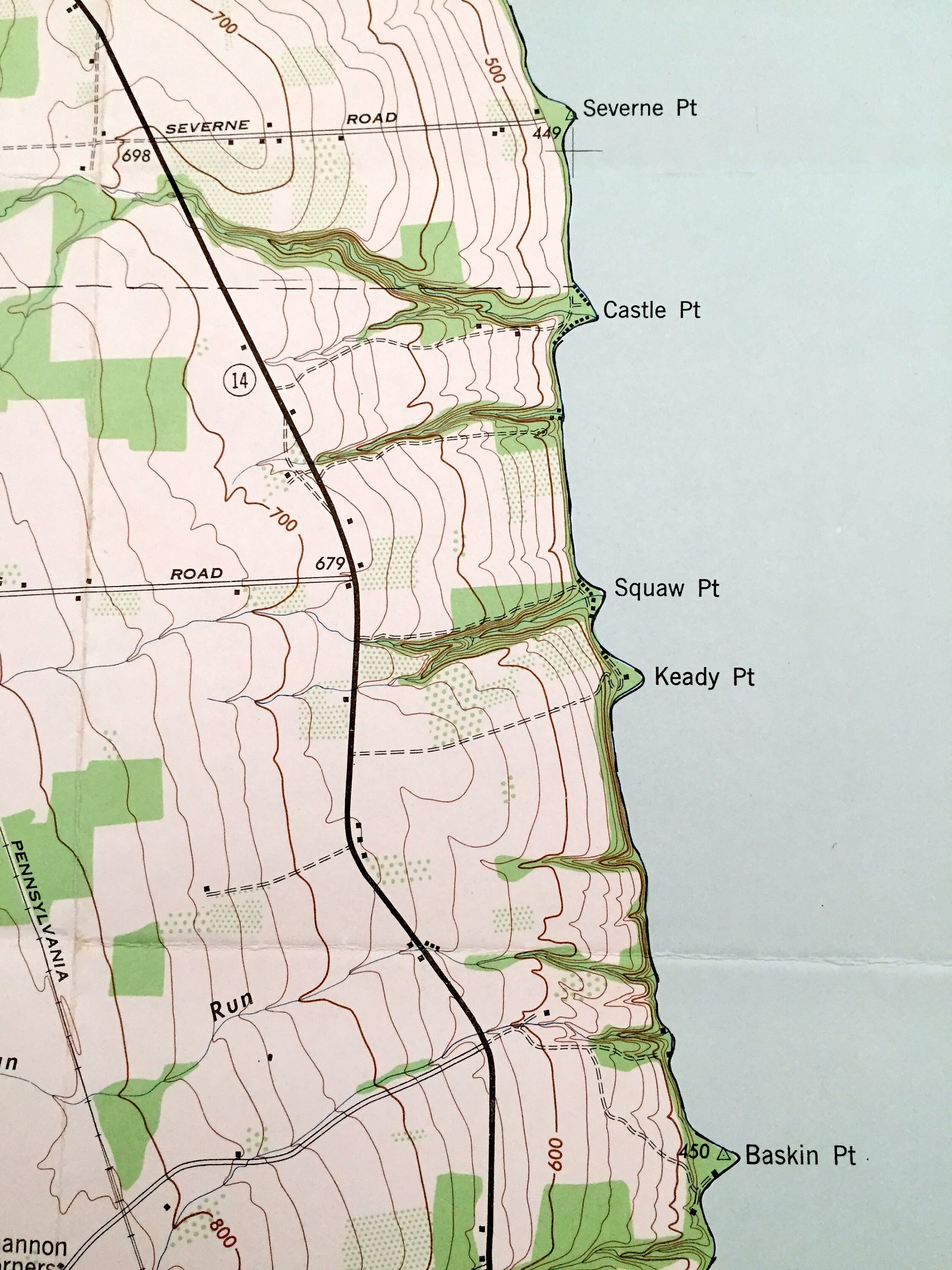 Antique Dundee New York 1942 US Geological Survey Topographic Etsy