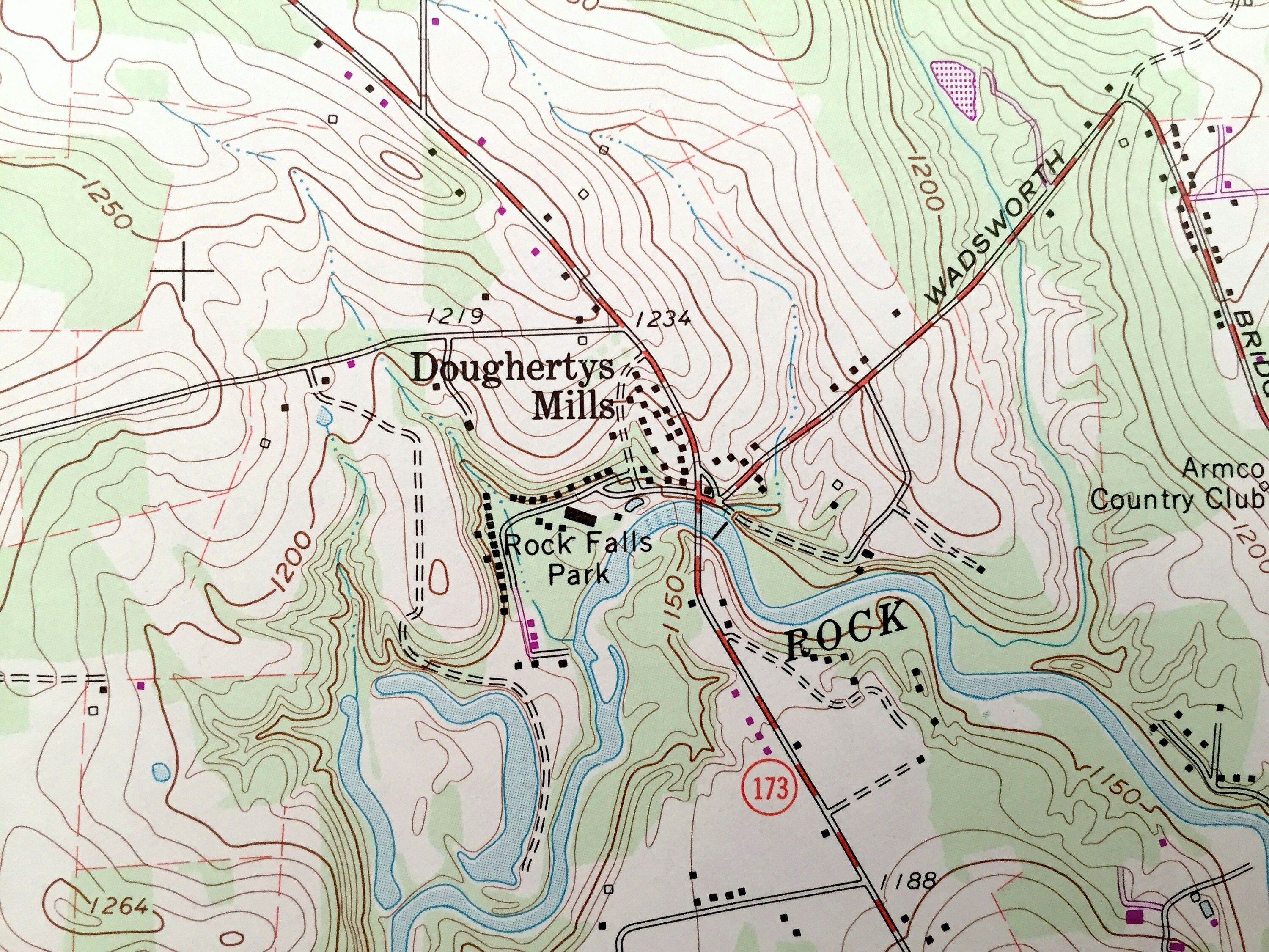 Antique Slippery Rock, Pennsylvania 1961 US Geological Survey
