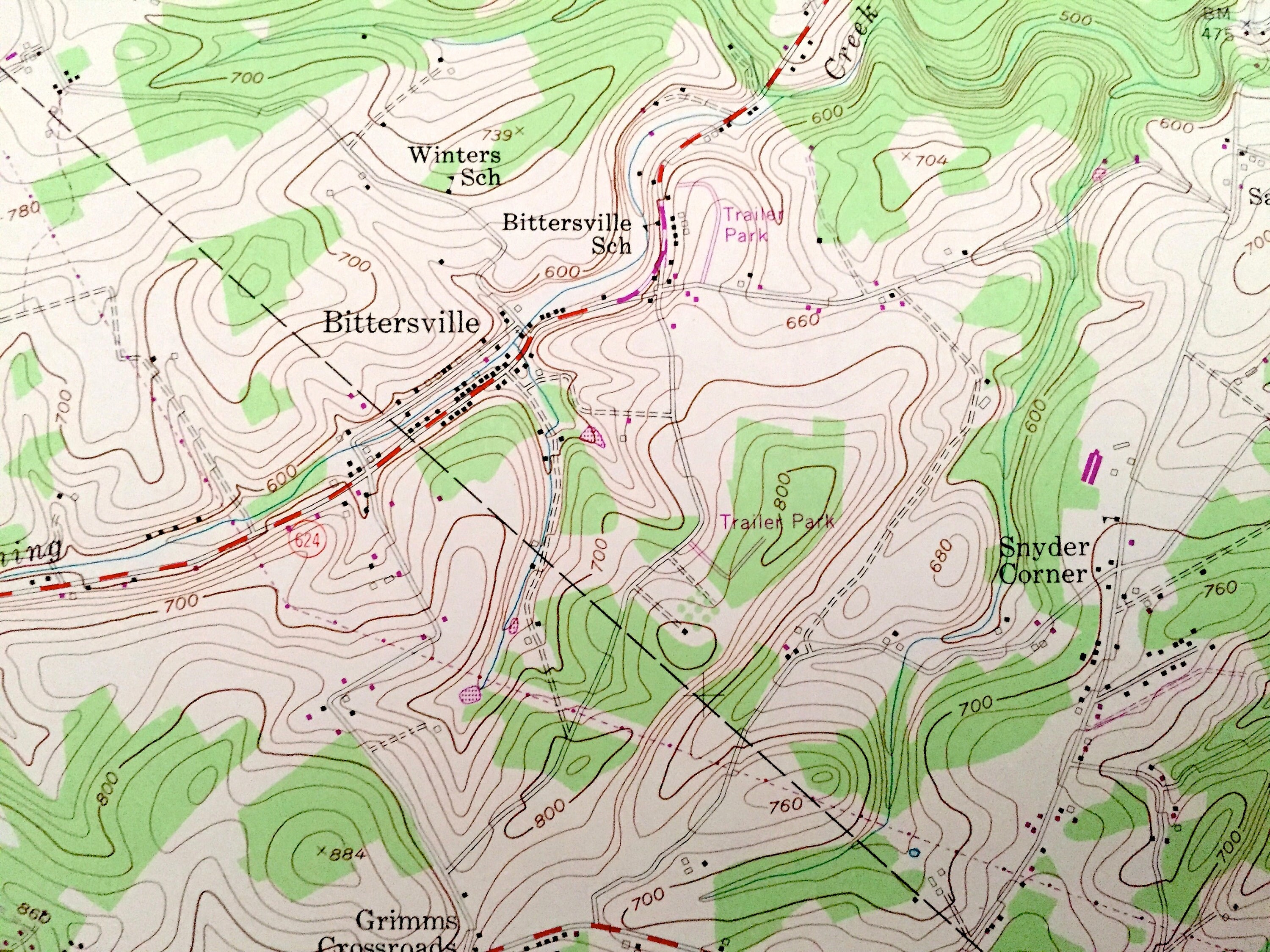 Antique Red Lion Pennsylvania 1953 US Geological Survey Etsy