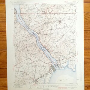 Antique Havre De Grace, Maryland 1942 US Geological Survey Toptopic Map – Chesapeake Bay, Port Deposit, Abingdon, Hallenkreuzung, MD