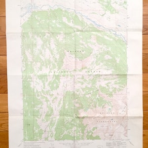 Ancienne carte topographique Big Sheep Mountain, Wyoming, 1968 US Geological Survey - comté de Sublette, Green River, Red Hill, Battleship Mountain