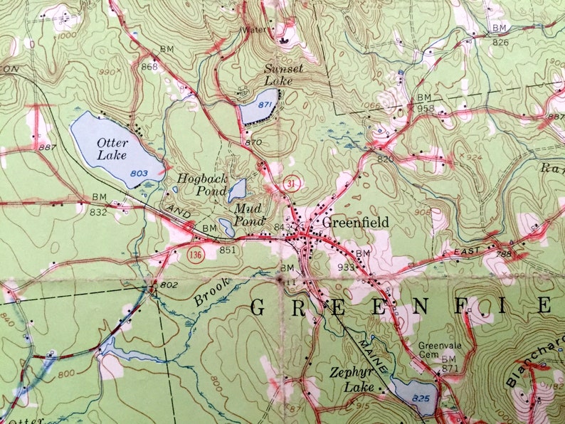 Antique Peterborough New Hampshire 1953 US Geological Survey Etsy