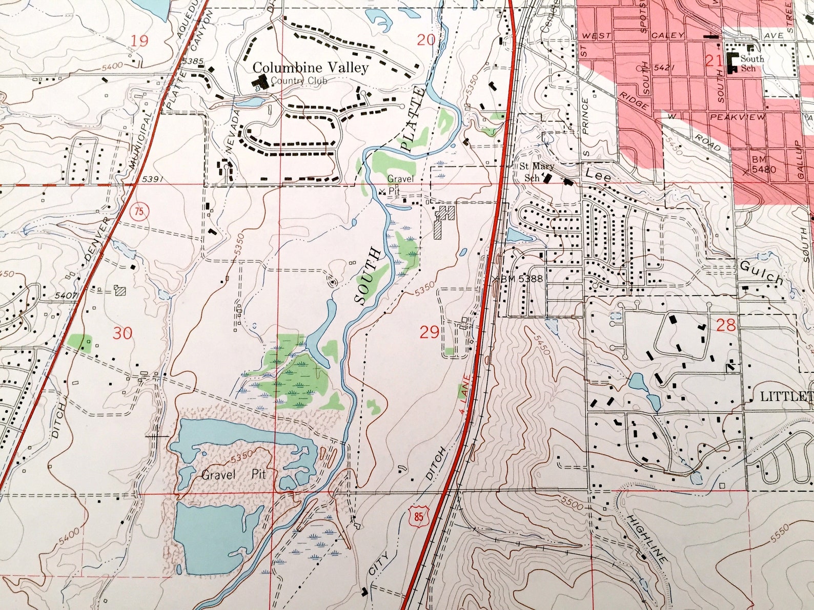 Antique Littleton Colorado 1965 US Geological Survey Etsy