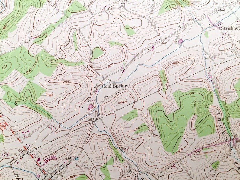 Antique Seven Valleys Pennsylvania 1953 US Geological Survey Etsy