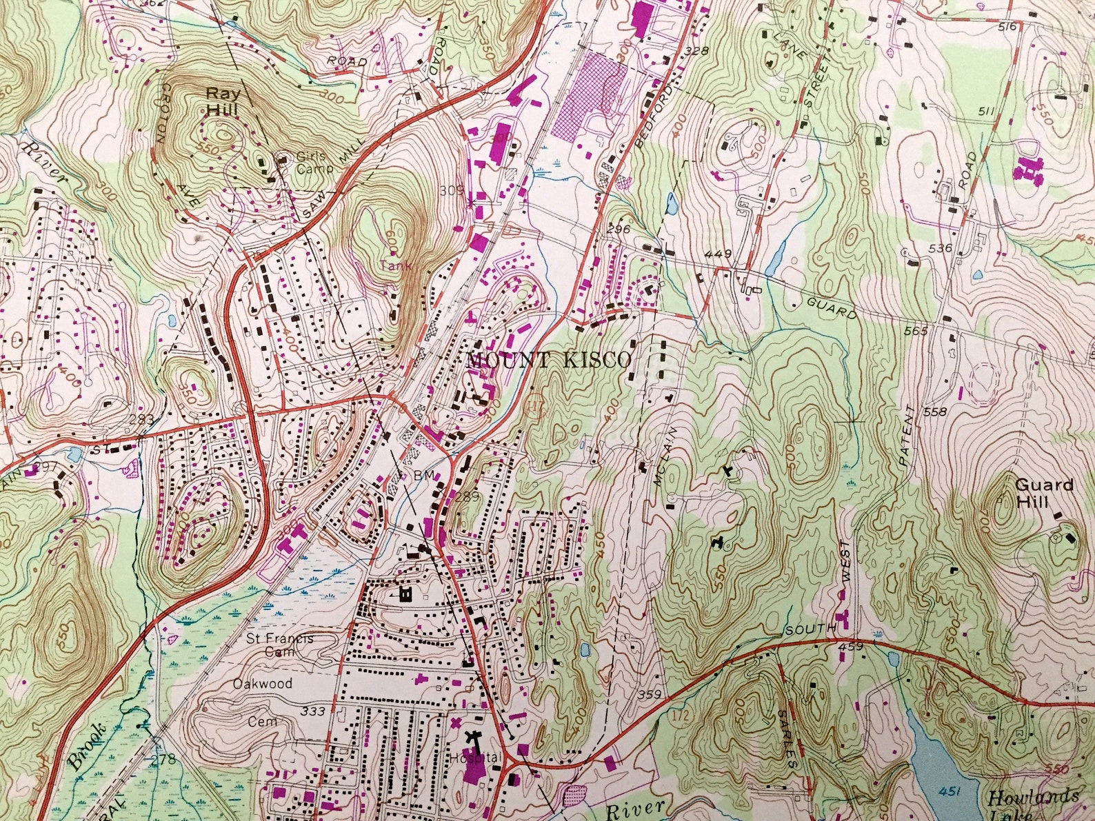 Antique Mount Kisco New York 1955 US Geological Survey Etsy