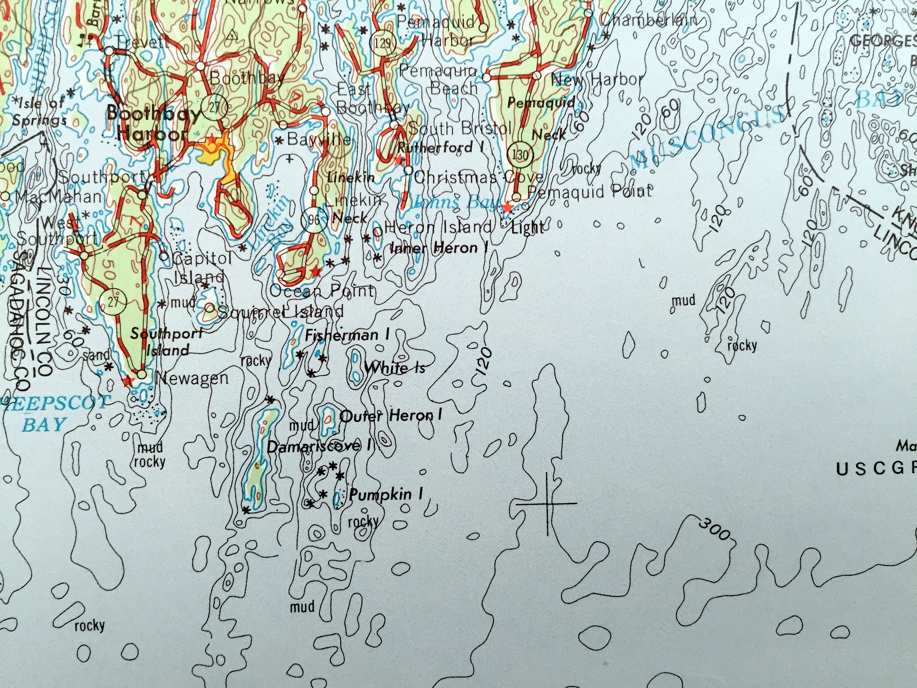 Antique Bath, Maine 1963 US Geological Survey Topographic Map ...