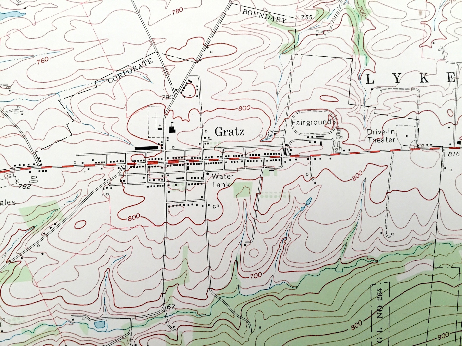 Antique Lykens Pennsylvania 1969 US Geological Survey Etsy