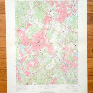 Antike Norwood, Massachusetts 1970 US Geological Survey topographische Karte – Suffolk, Norfolk County, Westwood, Walpole, Sharon, Dedham, MA