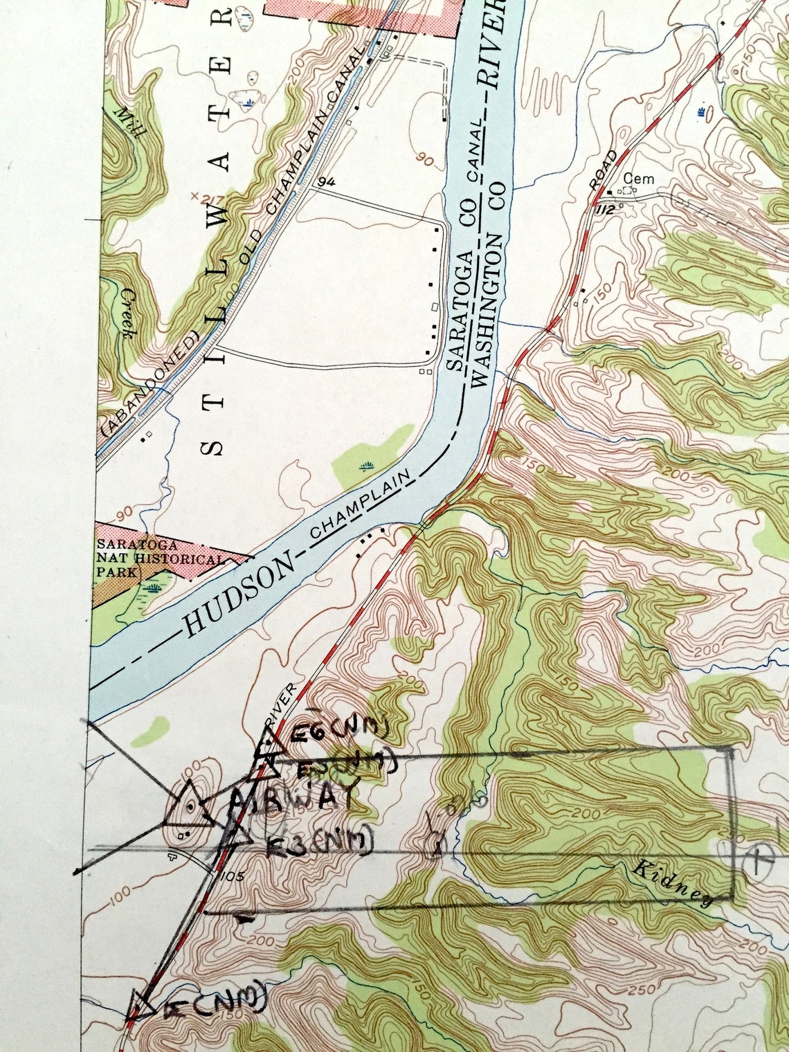Antique Schaghticoke New York 1954 US Geological Survey Etsy