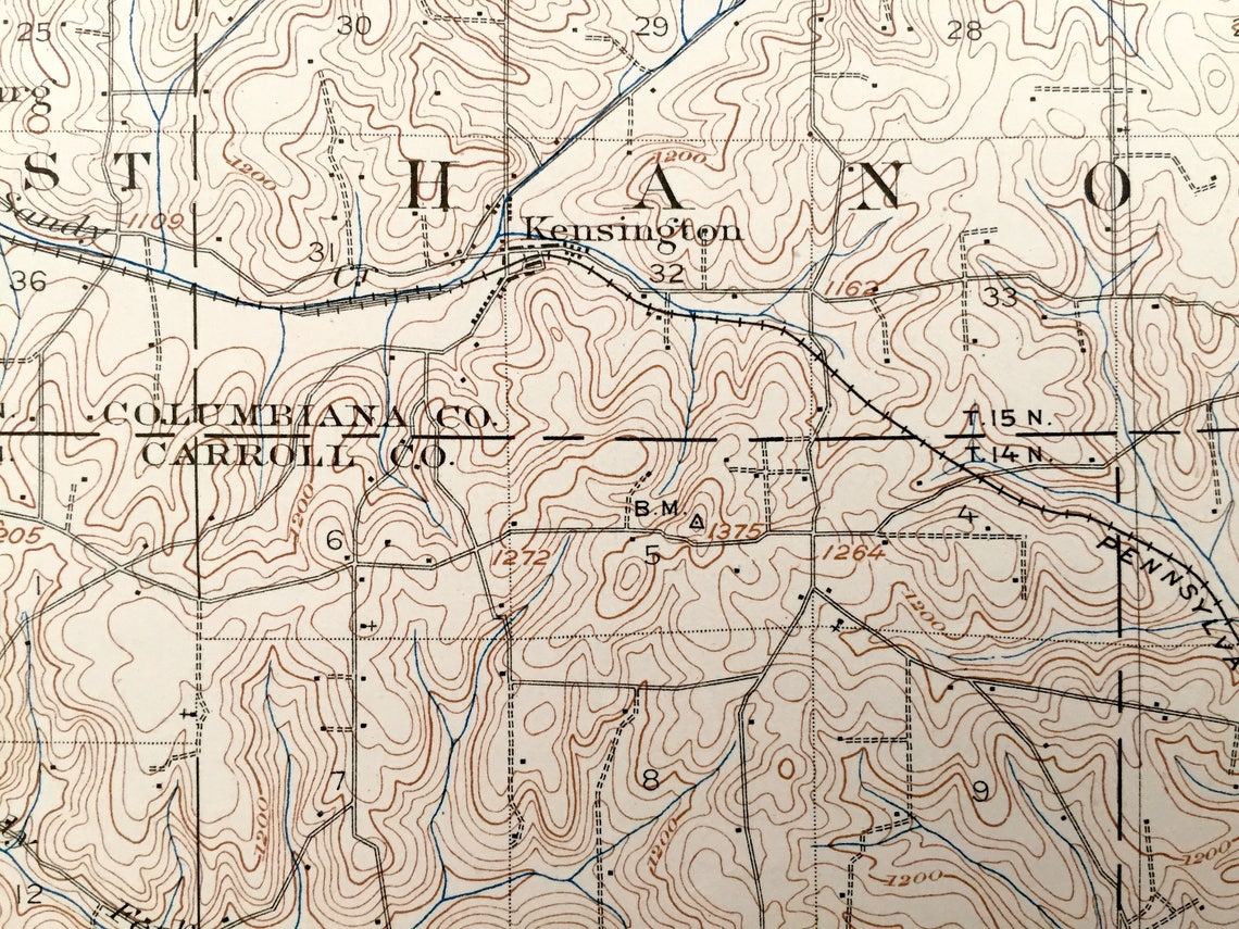 Antique Salineville Ohio 1905 US Geological Survey Etsy