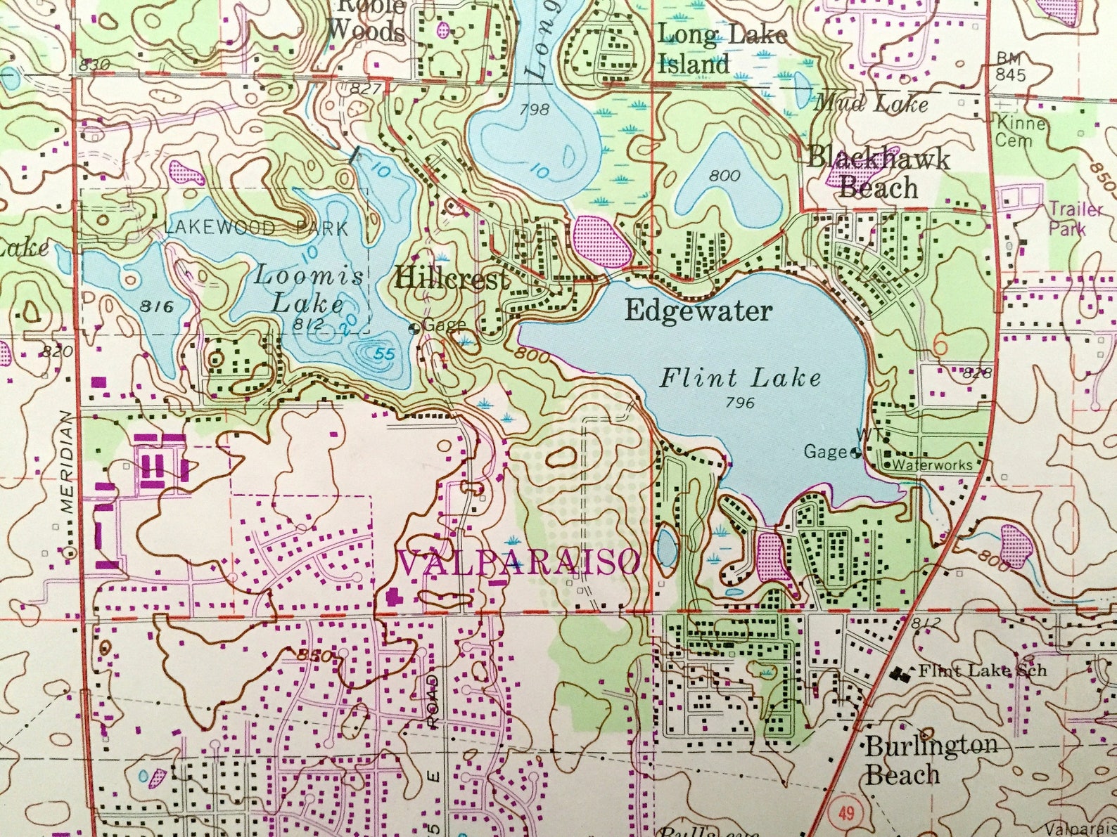 Antique Chesterton Indiana 1962 US Geological Survey - Etsy