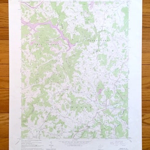 Antique Adrian, West Virginia 1966 US Geological Survey Topographische Karte – Upshur, Lewis County, Atlas, Frenchton, Frenchton, Lake, WV
