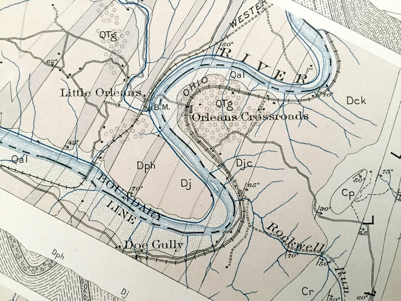 Antique Paw Paw West Virginia 1910 US Geological Survey Etsy