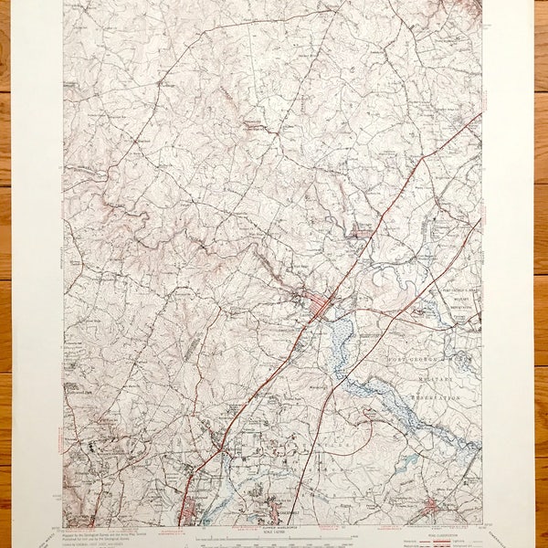 Antique Laurel, Maryland 1949 US Geological Survey Topographic Map – Hollywood, Beltsville, Greenbelt, Savage, Bowie, Jessup, Fort Meade, MD