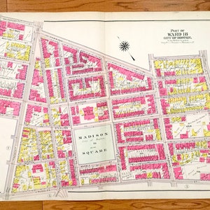 Antike 1906 Roxbury, Massachusetts Karte von GW Bromley Atlas – Boston, Suffolk County, Fort Hill, Frederick Douglass, Madison Park School