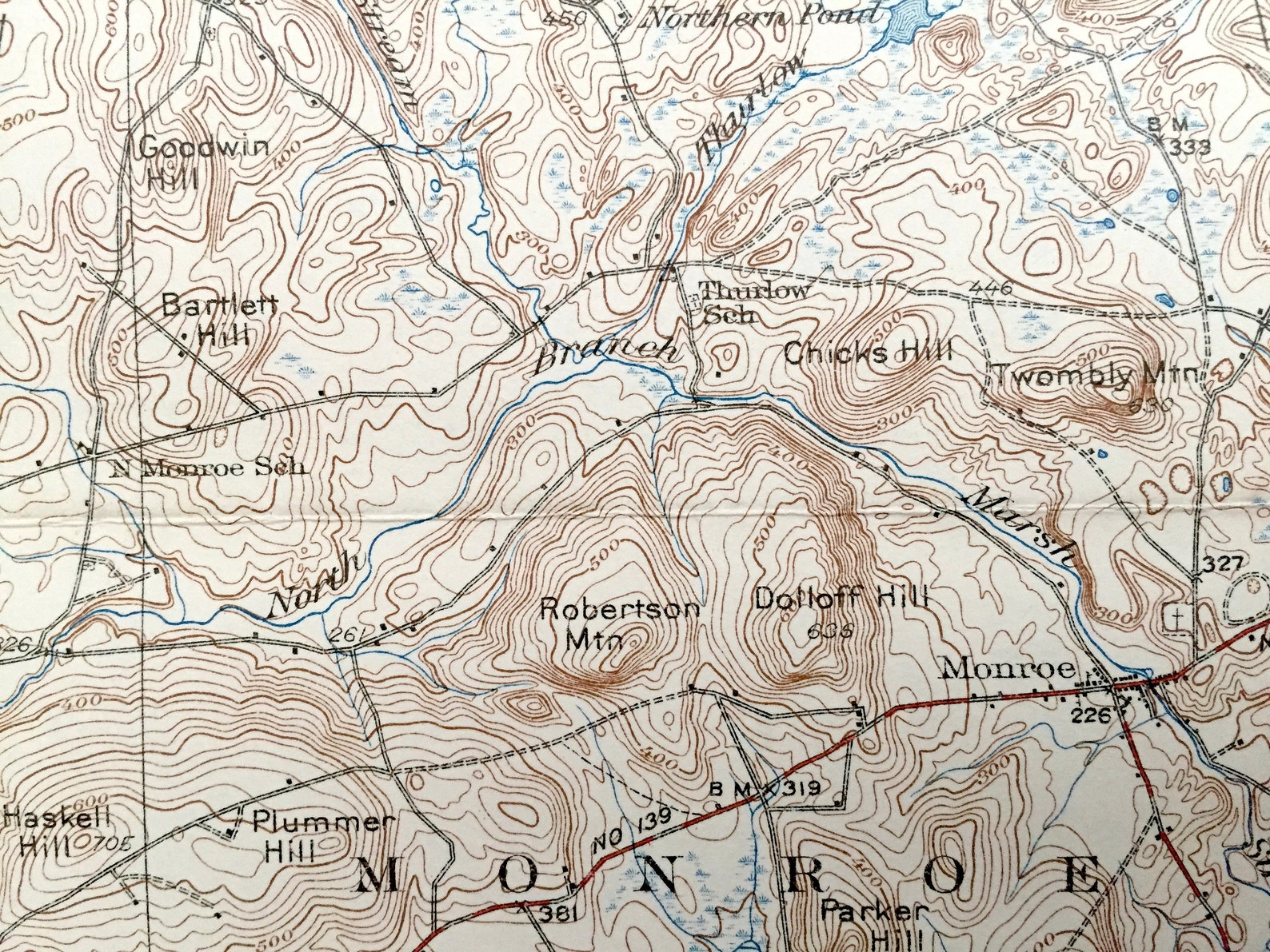 Antique Brooks Maine 1932 US Geological Survey Topographic Etsy