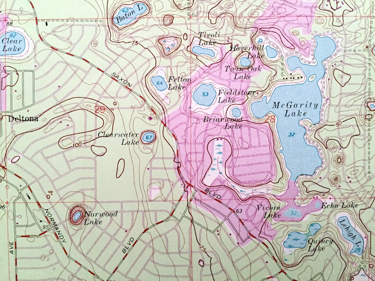 Antique Lake Helen Florida 1966 US Geological Survey Etsy
