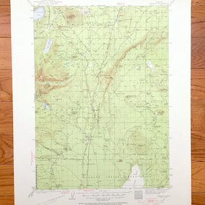 Antique Chemult, Oregon 1935 US Geological Survey Topografische Kaart – Klamath County, Indian Reservation, Deschutes Fremont National Forest OR