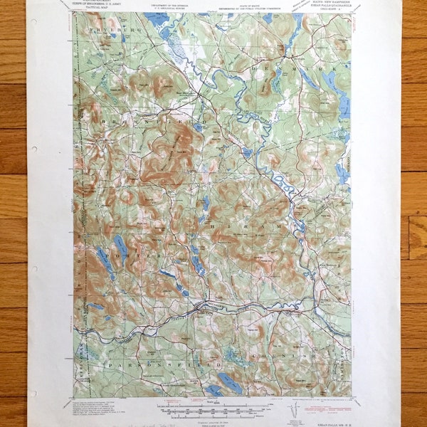 Porter Maine Map Etsy