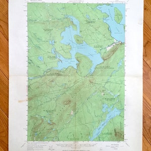 Antique Brassua Lake, Maine 1957 US Geological Survey Topografische Kaart – Moosehead Lake, Indian Pond, Tomhegan, Rockwood, Misery, Sapling, ME