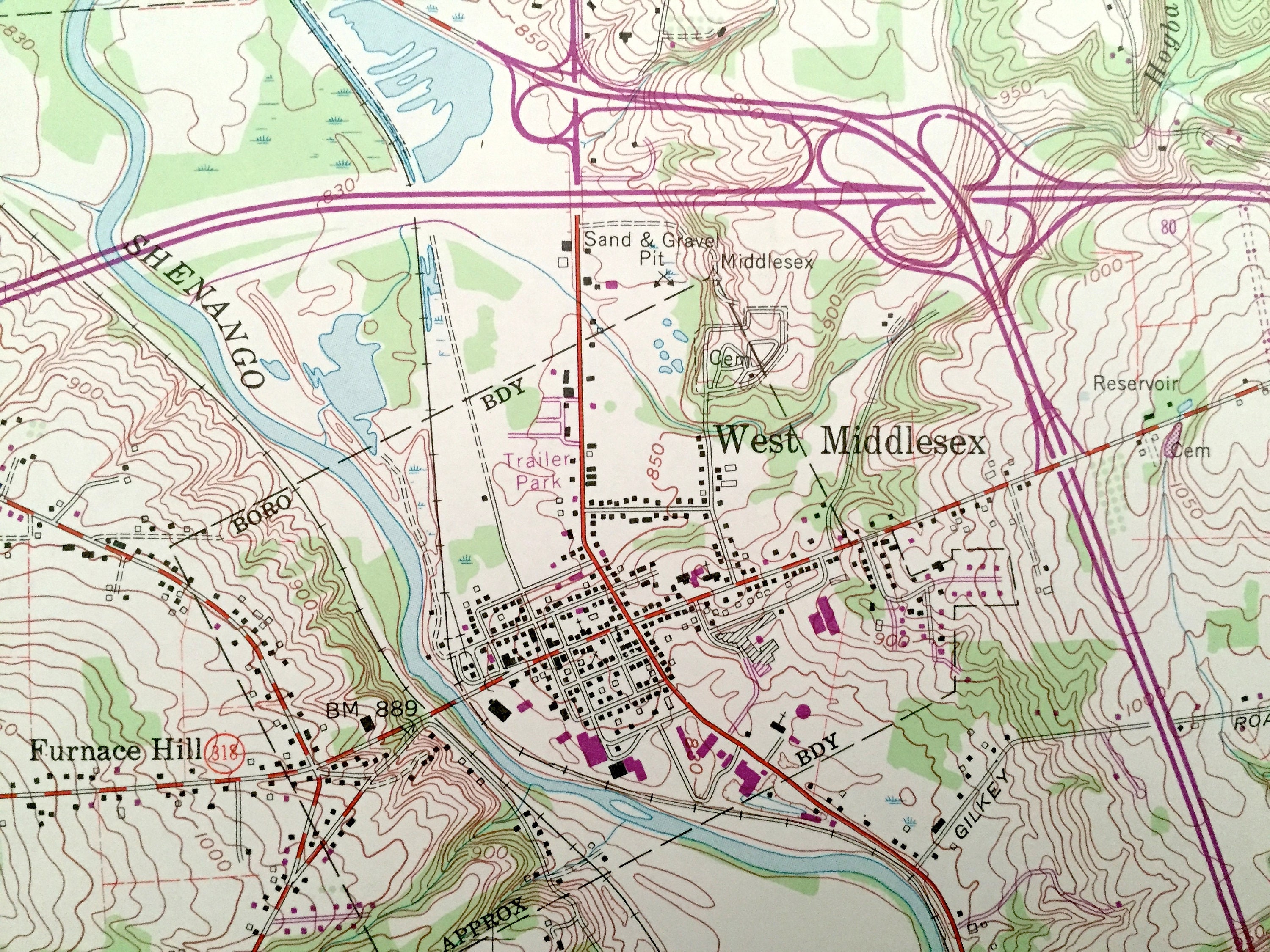 Antique Sharon Pennsylvania 1958 US Geological Survey Etsy