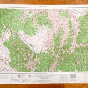 Antike Grangeville, Idaho, topographische Karte 1955 – weißer Vogel, Payette National Forest, Snake River, Oregon, Washington