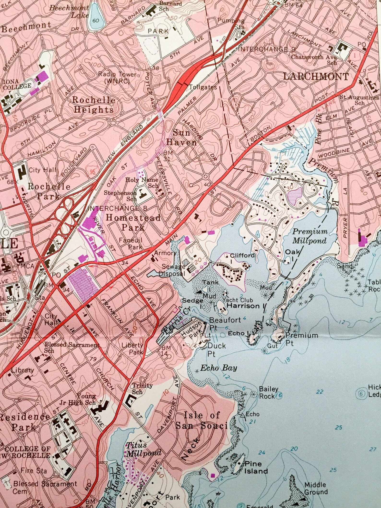 Antique Mount Vernon New York 1966 US Geological Survey Etsy