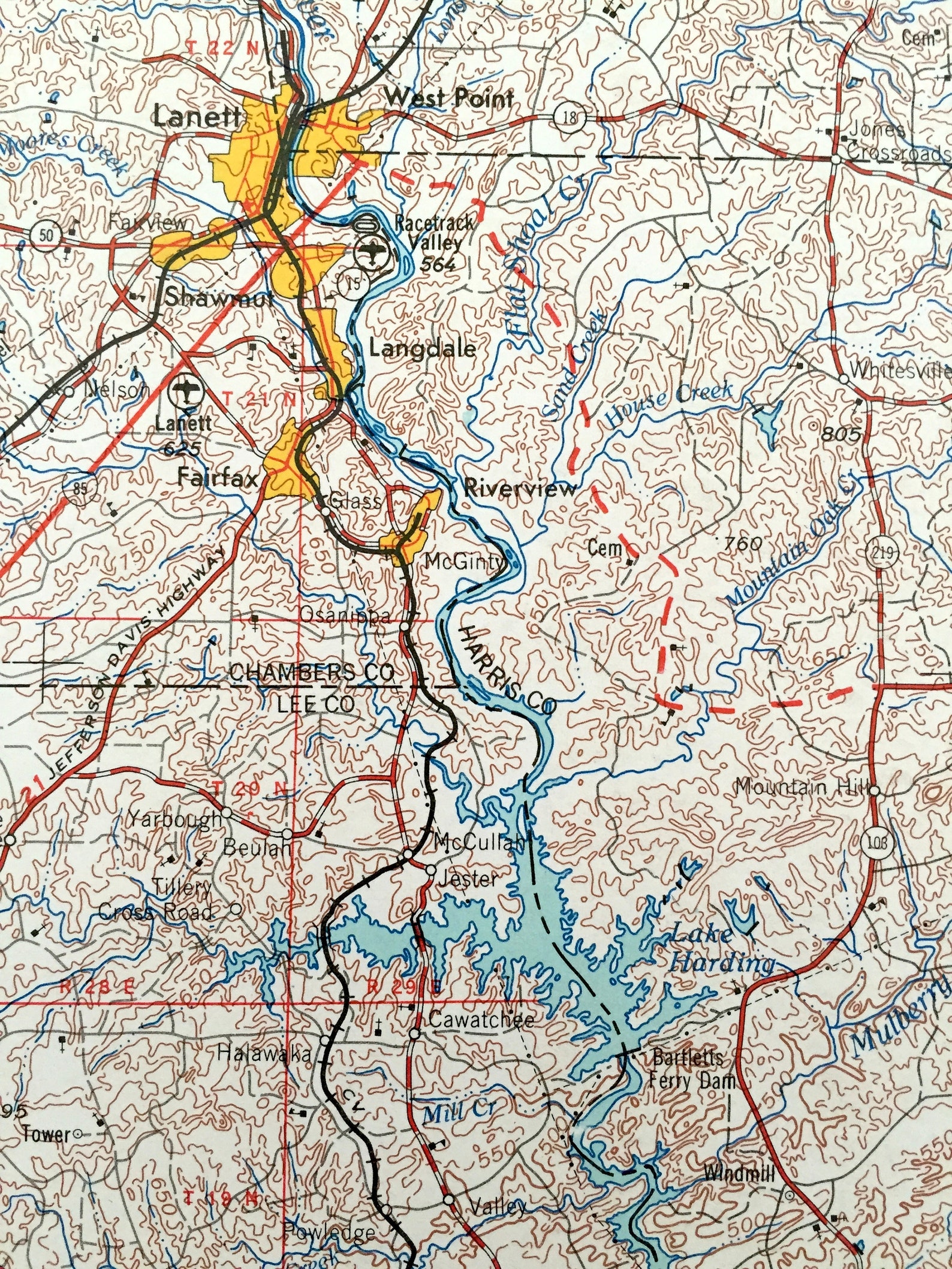 Antique Phenix City Alabama 1955 US Geological Survey Etsy UK