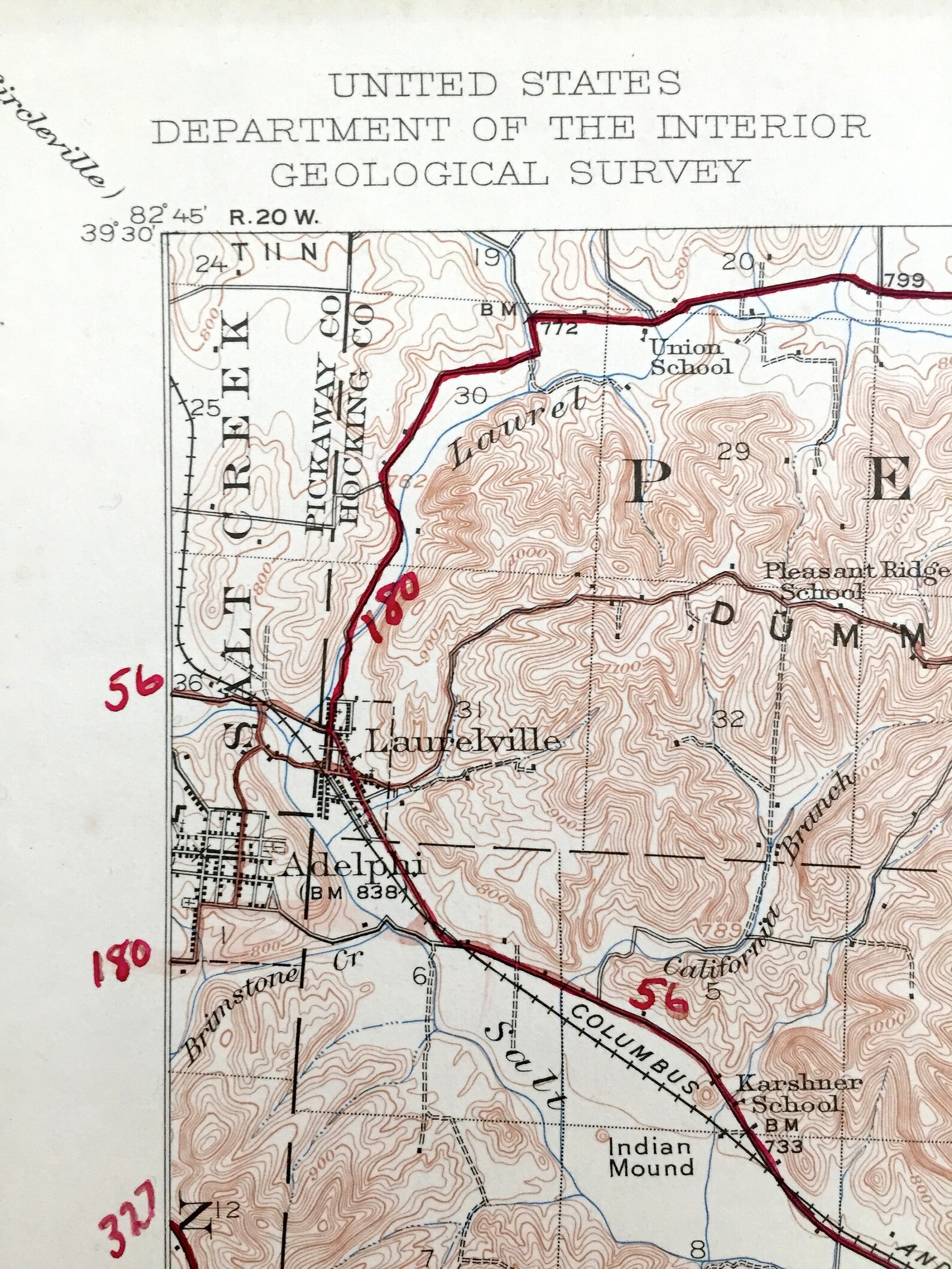 Antique Laurelville Ohio 1912 US Geological Survey Etsy