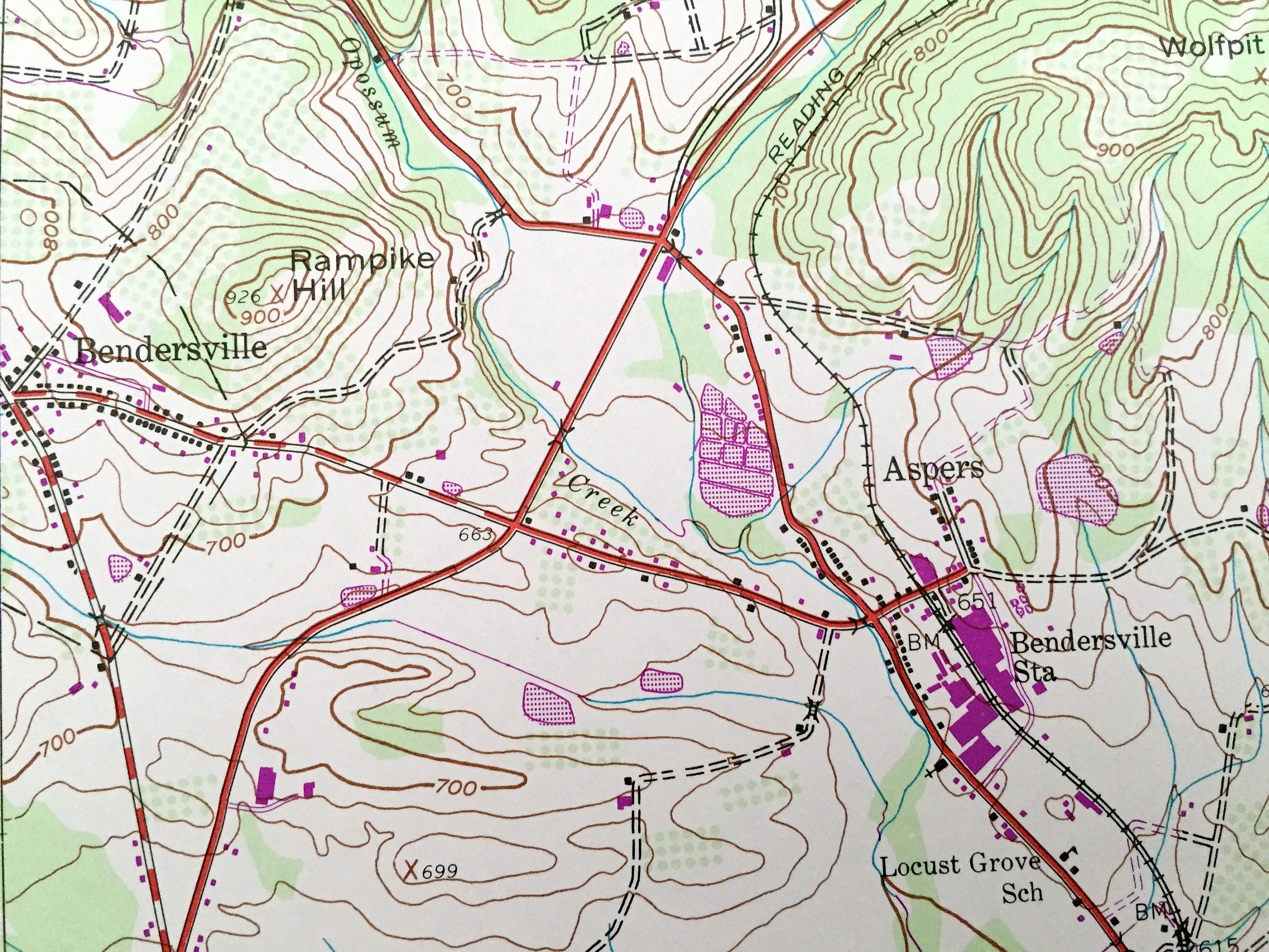 Antique Biglerville Pennsylvania 1944 US Geological Survey Etsy UK