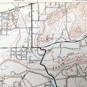 Antique Riverside, California 1942 US Geological Survey Topographic Map ...
