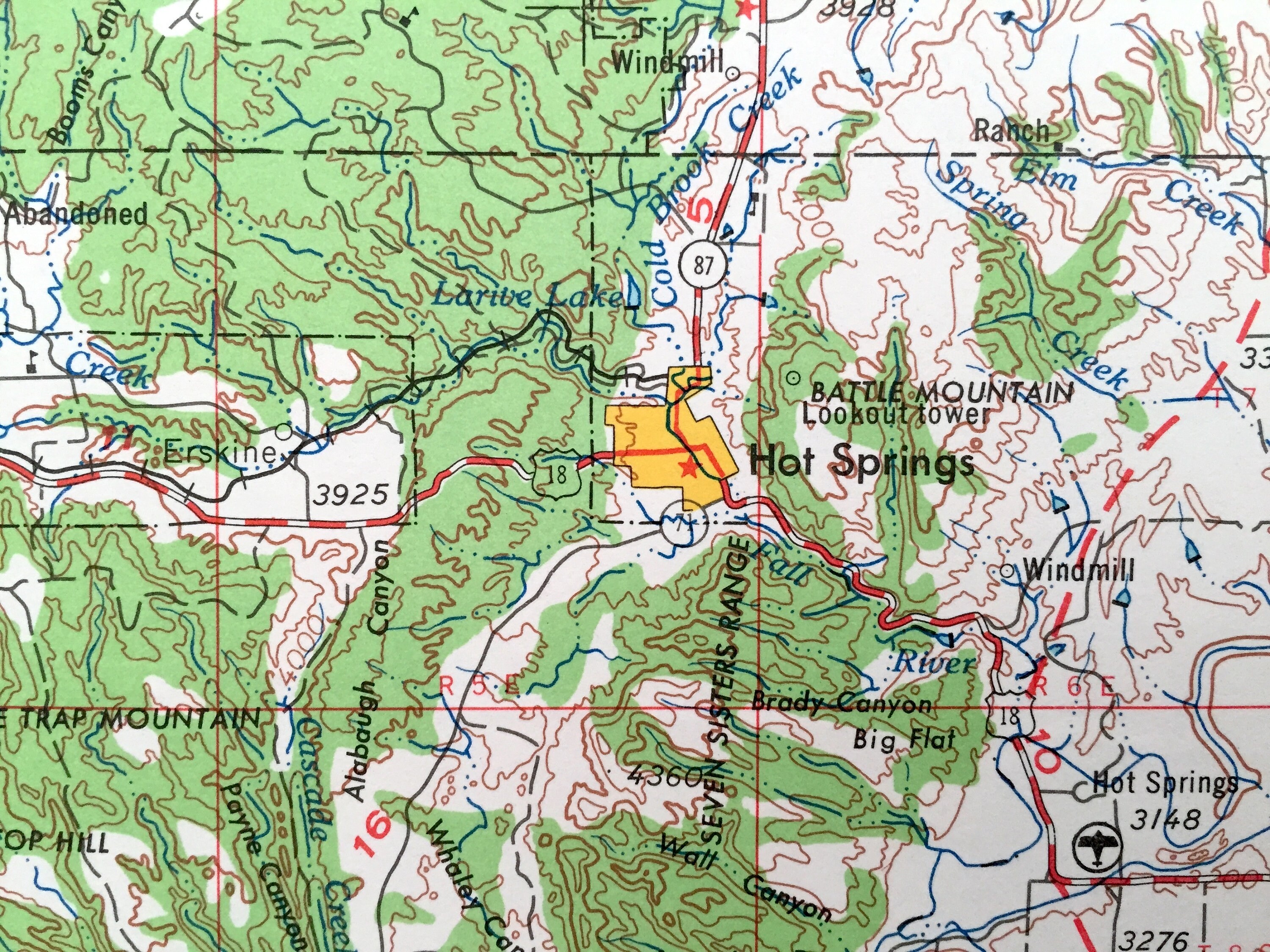 Antique Hot Springs South Dakota 1955 US Geological Survey Etsy