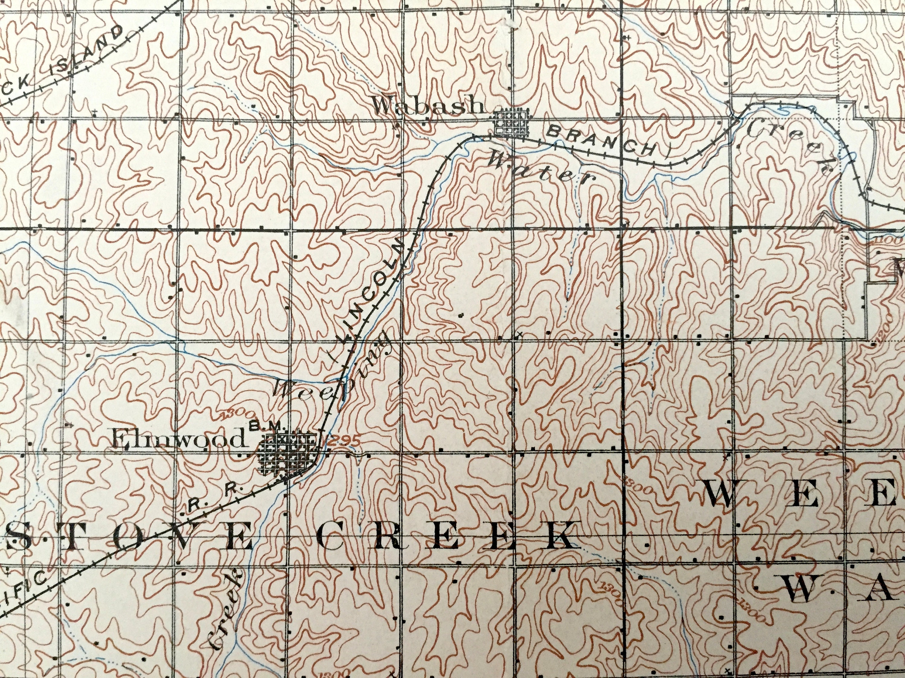 Antique Weeping Water Nebraska 1903 US Geological Survey Etsy